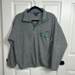 Patagonia Synchilla Snap On Pullover Sweater Gray women’s size M